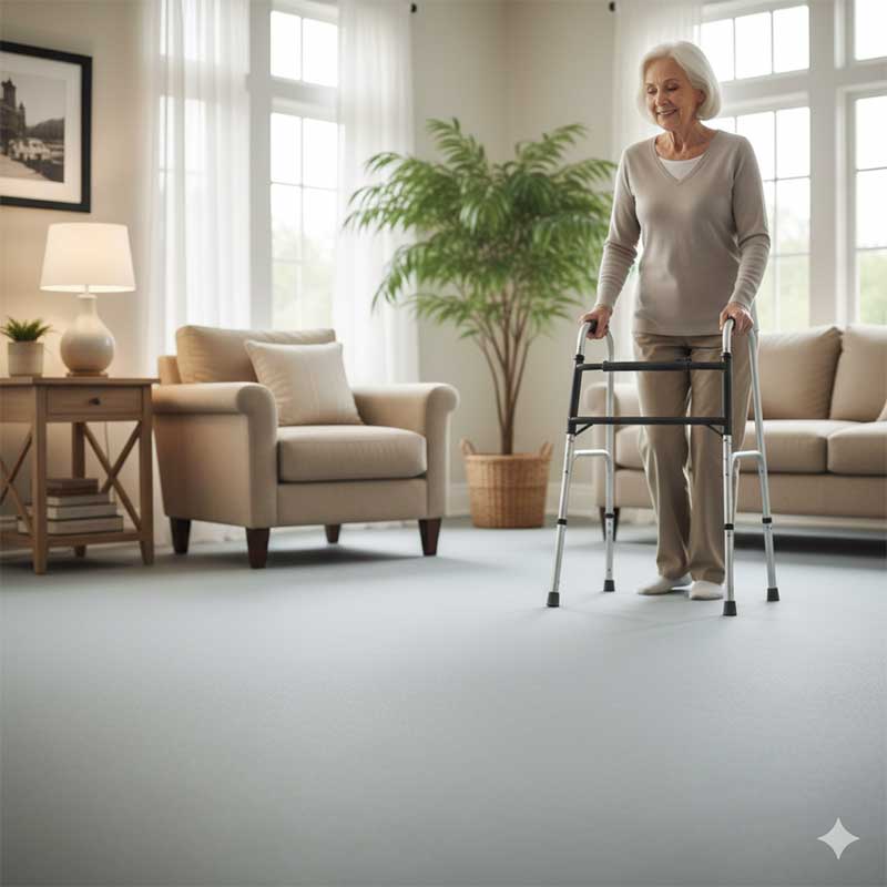 Shock Absorbing Flooring for Senior Fall Protection