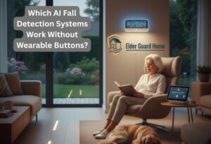 AI fall detection systems without wearable buttons monitoring seniors safely at home
