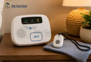 mobilehelp medical alert system base unit and mobile device