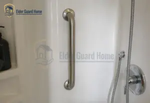 shower handrails for the elderly mounted in a walk-in tub