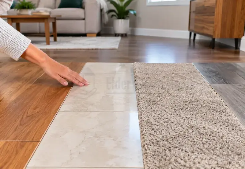 safe flooring for elderly parents in a realistic home
