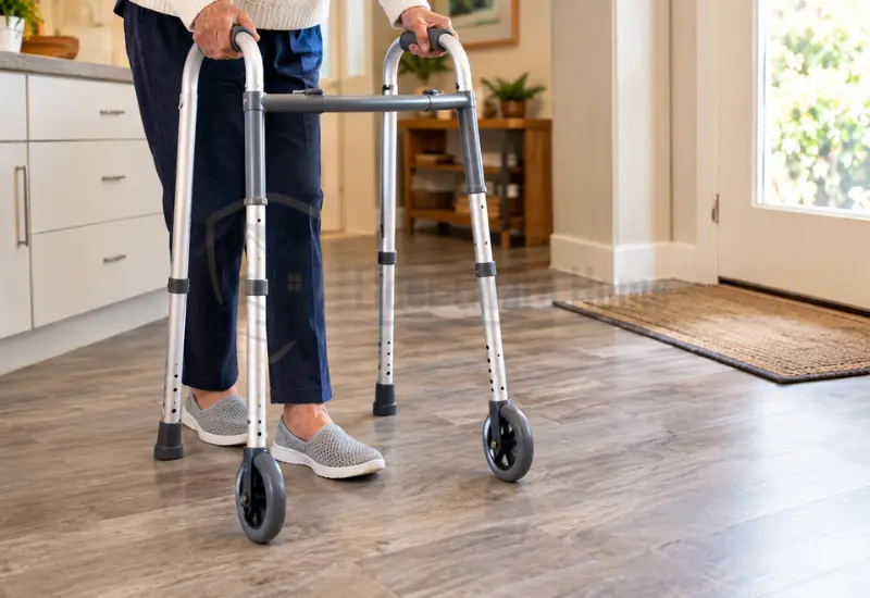 How to make vinyl floors safer for seniors using a walker